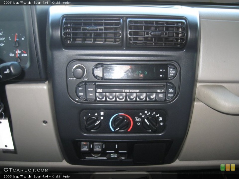 Khaki Interior Controls for the 2006 Jeep Wrangler Sport 4x4 #72708599