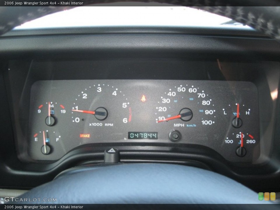 Khaki Interior Gauges for the 2006 Jeep Wrangler Sport 4x4 #72708662