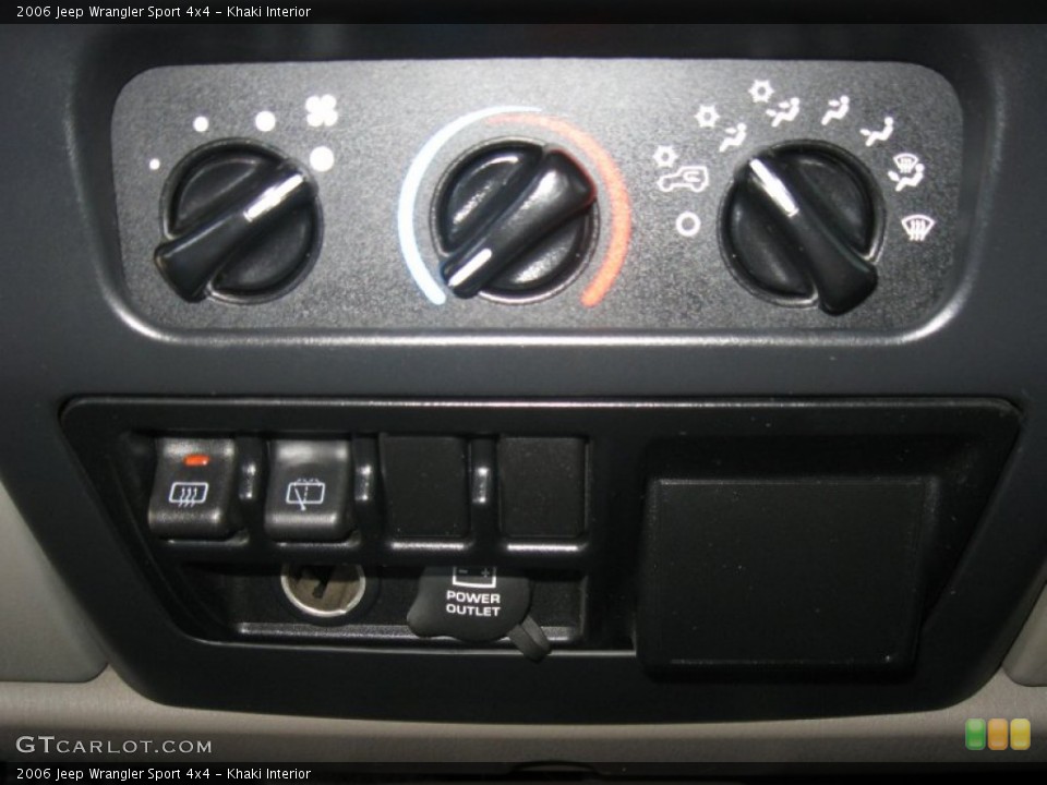 Khaki Interior Controls for the 2006 Jeep Wrangler Sport 4x4 #72708726