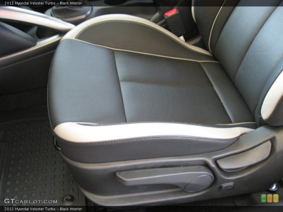 Black Interior Front Seat for the 2013 Hyundai Veloster Turbo #72709364