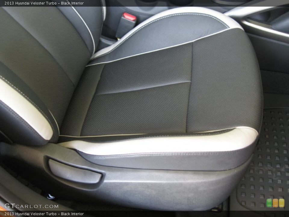 Black Interior Front Seat for the 2013 Hyundai Veloster Turbo #72709514