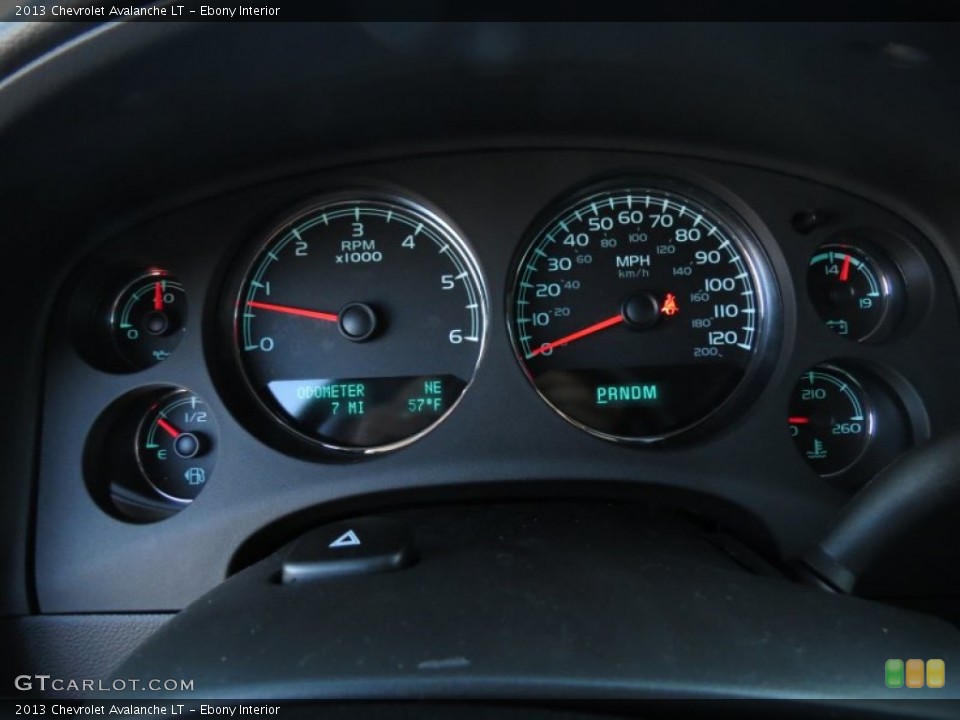 Ebony Interior Gauges for the 2013 Chevrolet Avalanche LT #72712451