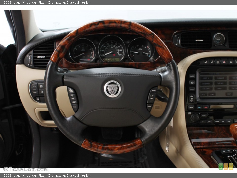 Champagne/Charcoal Interior Steering Wheel for the 2008 Jaguar XJ Vanden Plas #72713752