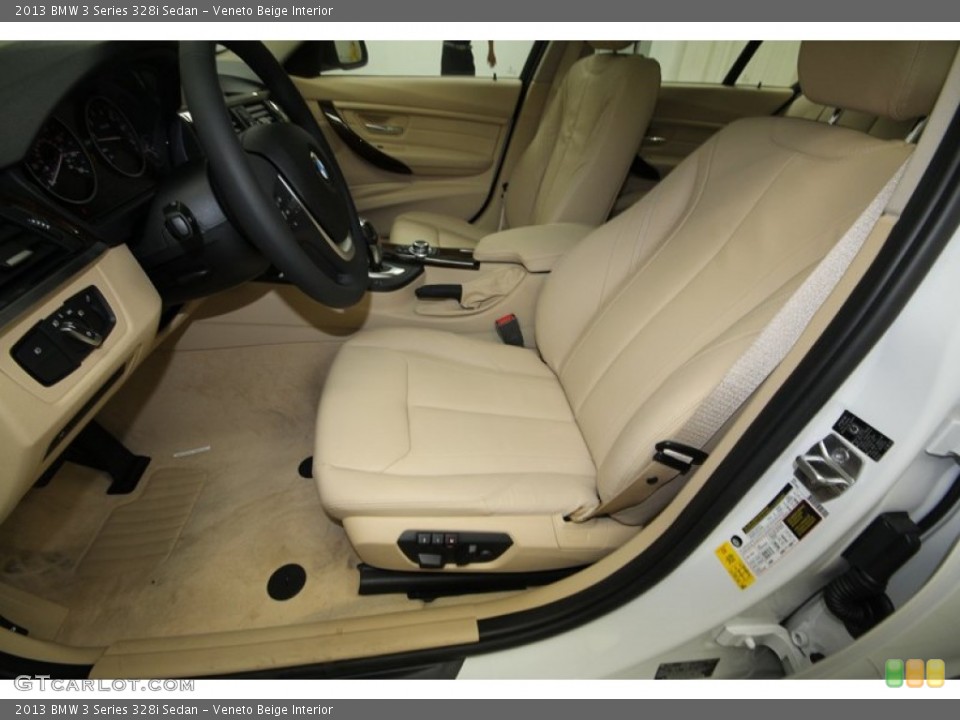 Veneto Beige Interior Front Seat for the 2013 BMW 3 Series 328i Sedan #72716426