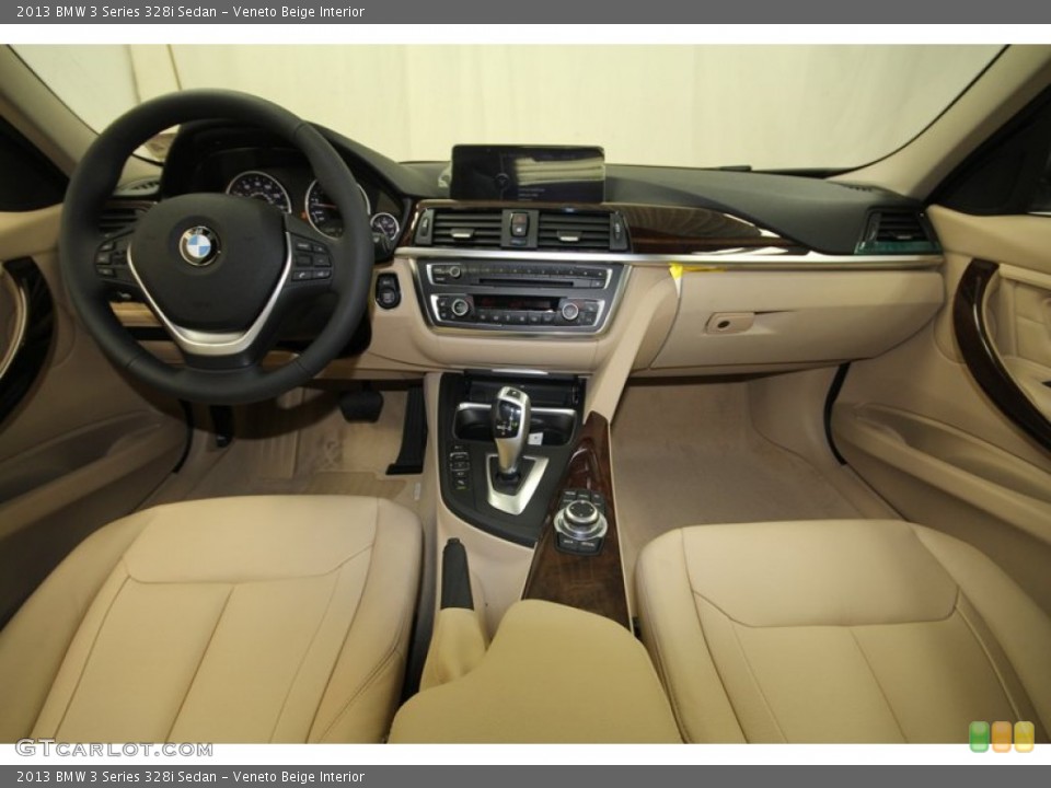 Veneto Beige Interior Dashboard for the 2013 BMW 3 Series 328i Sedan #72716447
