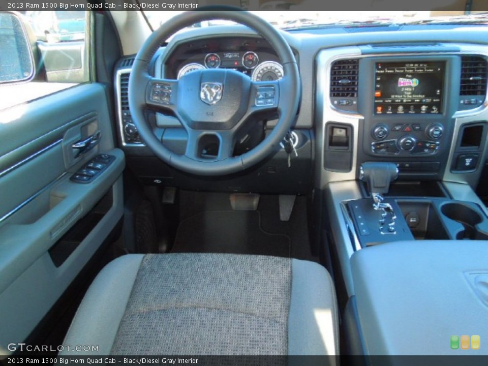 Black/Diesel Gray Interior Dashboard for the 2013 Ram 1500 Big Horn Quad Cab #72717071