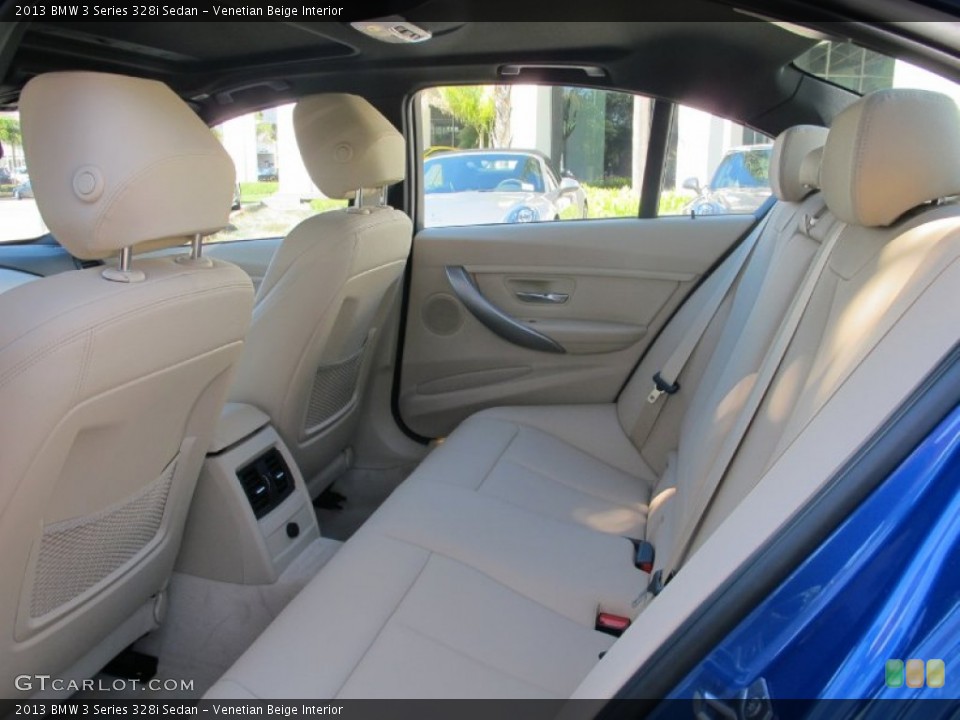 Venetian Beige Interior Rear Seat for the 2013 BMW 3 Series 328i Sedan #72717215