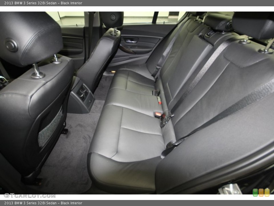 Black Interior Rear Seat for the 2013 BMW 3 Series 328i Sedan #72717263