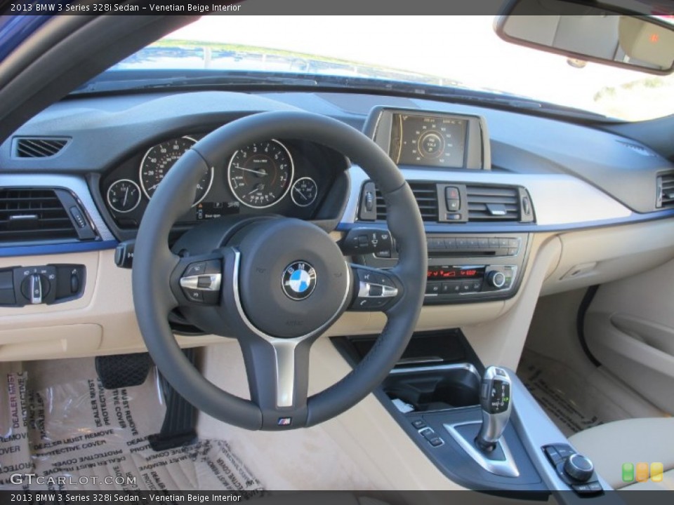 Venetian Beige Interior Dashboard for the 2013 BMW 3 Series 328i Sedan #72717266