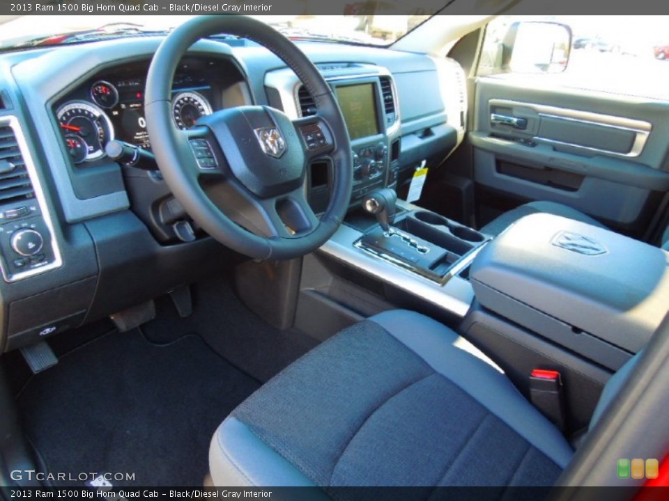 Black/Diesel Gray Interior Photo for the 2013 Ram 1500 Big Horn Quad Cab #72717291