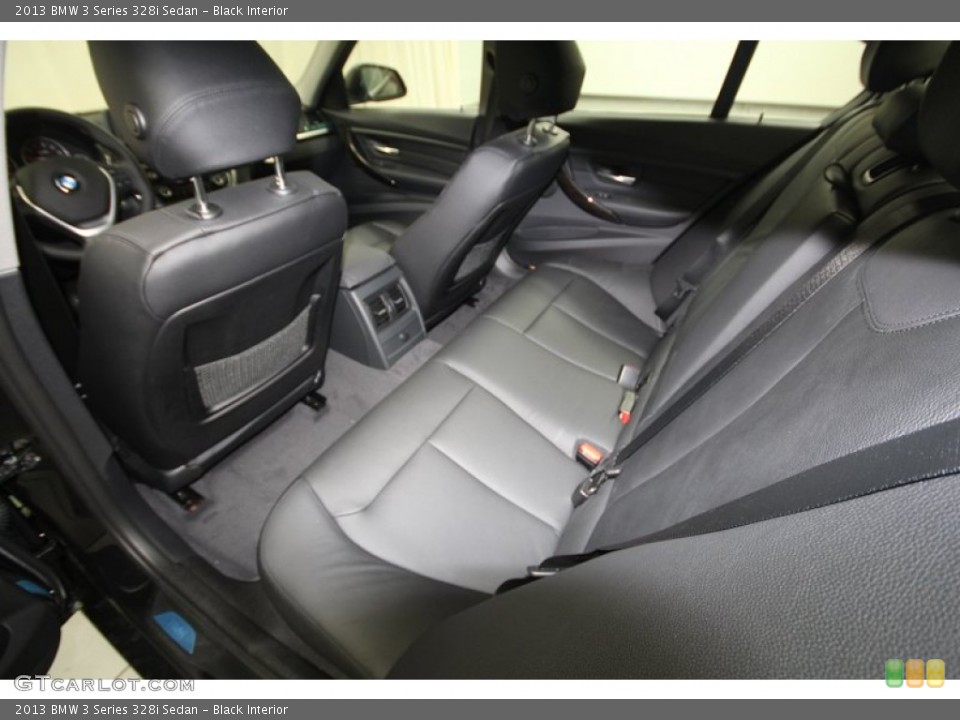 Black Interior Rear Seat for the 2013 BMW 3 Series 328i Sedan #72717518