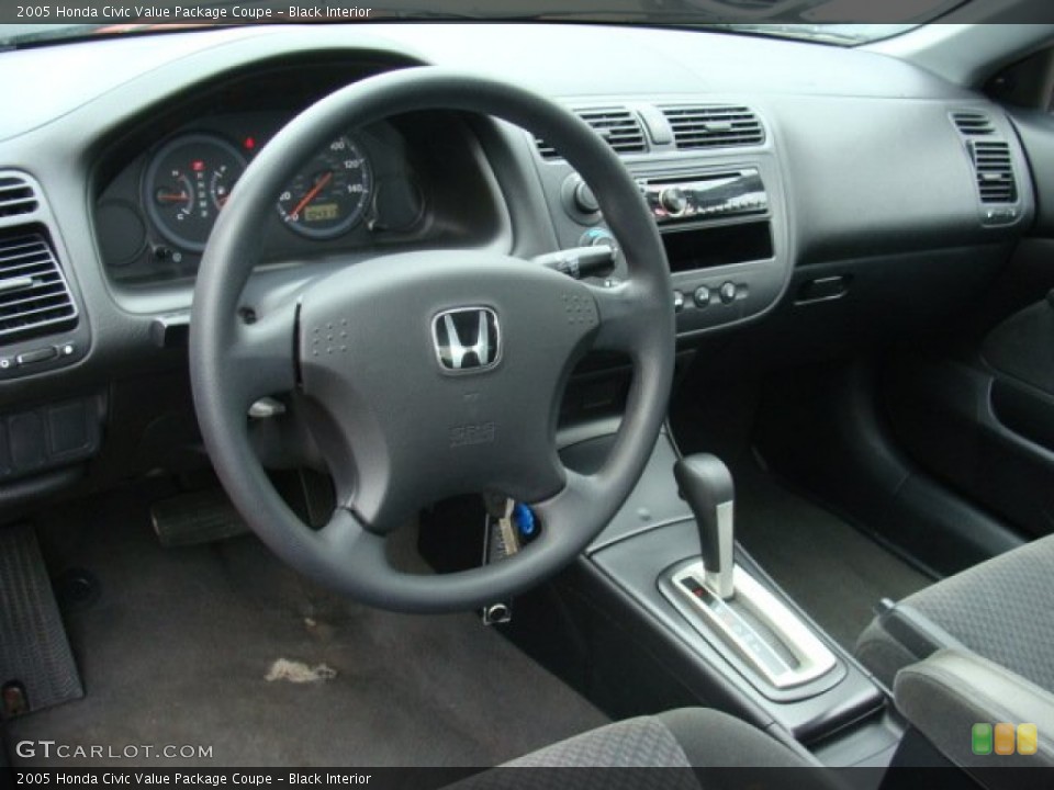 Black Interior Prime Interior for the 2005 Honda Civic Value Package Coupe #72718728