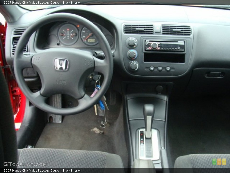 Black Interior Dashboard for the 2005 Honda Civic Value Package Coupe #72718769