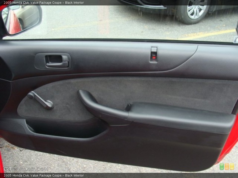 Black Interior Door Panel for the 2005 Honda Civic Value Package Coupe #72718928