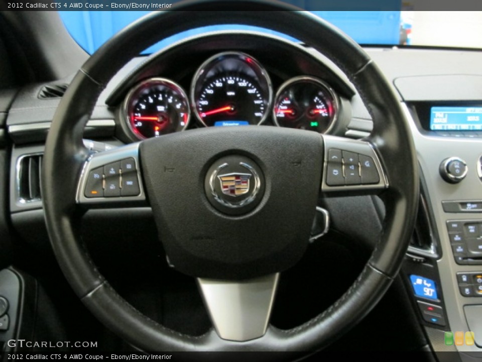Ebony/Ebony Interior Steering Wheel for the 2012 Cadillac CTS 4 AWD Coupe #72719204