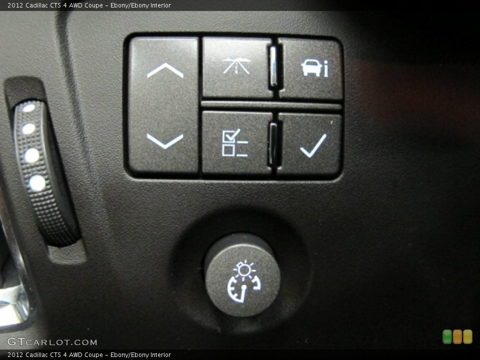 Ebony/Ebony Interior Controls for the 2012 Cadillac CTS 4 AWD Coupe #72719279