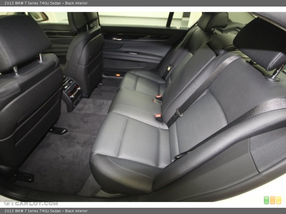 Black Interior Rear Seat for the 2013 BMW 7 Series 740Li Sedan #72722633