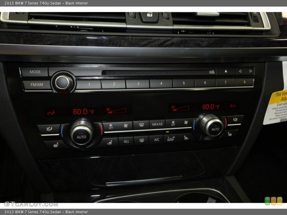 Black Interior Controls for the 2013 BMW 7 Series 740Li Sedan #72722732