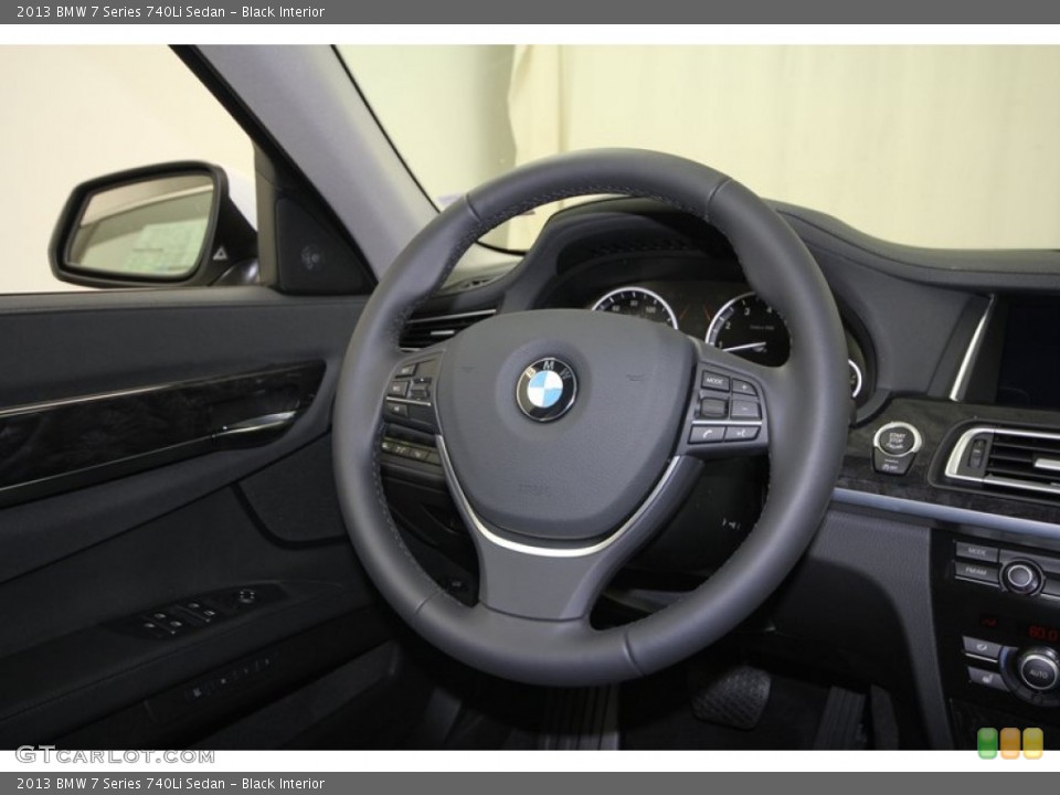Black Interior Steering Wheel for the 2013 BMW 7 Series 740Li Sedan #72722915