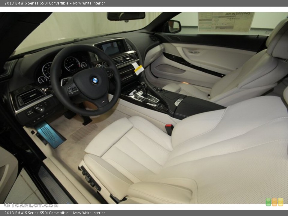 Ivory White Interior Prime Interior for the 2013 BMW 6 Series 650i Convertible #72723204