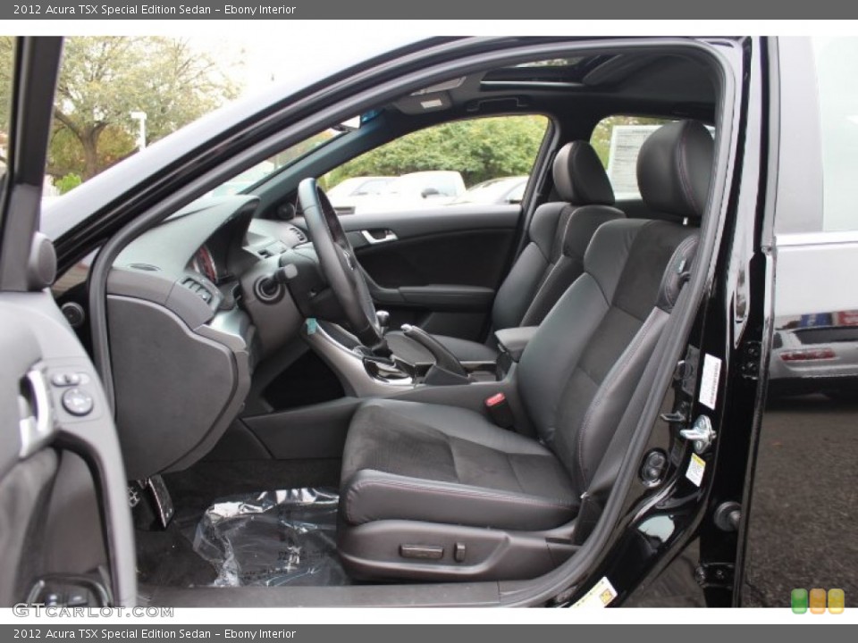 Ebony Interior Front Seat for the 2012 Acura TSX Special Edition Sedan #72723554