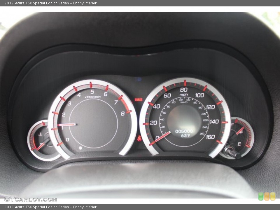 Ebony Interior Gauges for the 2012 Acura TSX Special Edition Sedan #72723732