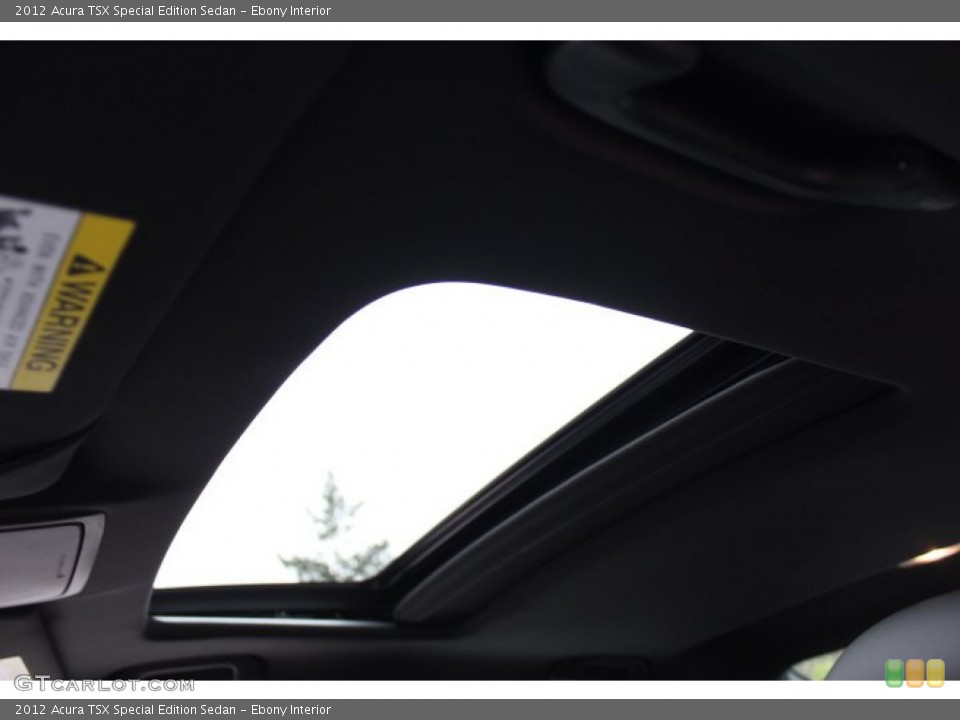 Ebony Interior Sunroof for the 2012 Acura TSX Special Edition Sedan #72723756