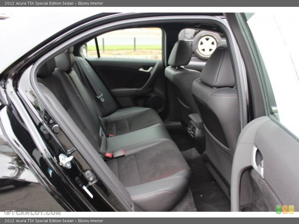 Ebony Interior Rear Seat for the 2012 Acura TSX Special Edition Sedan #72723848