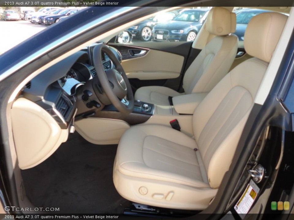 Velvet Beige Interior Front Seat for the 2013 Audi A7 3.0T quattro Premium Plus #72724019