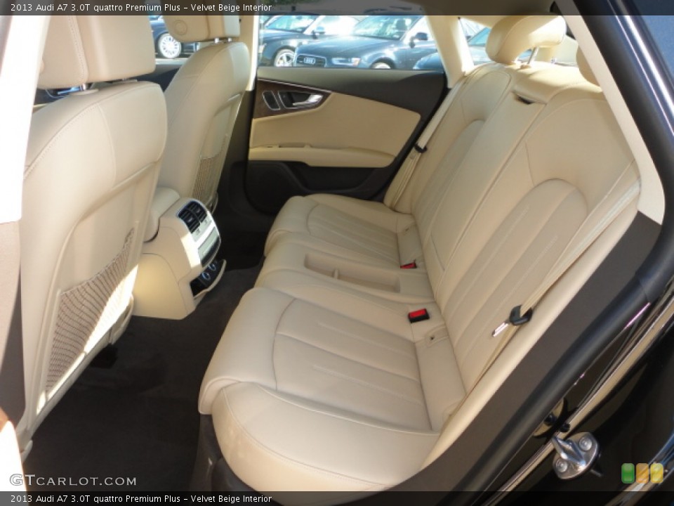 Velvet Beige Interior Rear Seat for the 2013 Audi A7 3.0T quattro Premium Plus #72724049