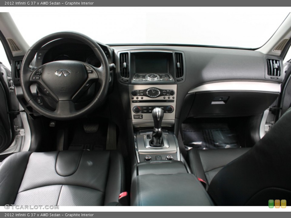 Graphite Interior Dashboard for the 2012 Infiniti G 37 x AWD Sedan #72724175