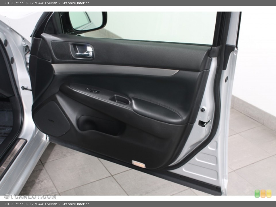 Graphite Interior Door Panel for the 2012 Infiniti G 37 x AWD Sedan #72724368