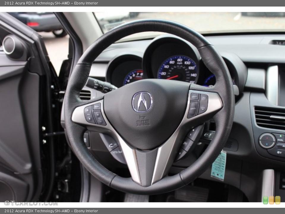 Ebony Interior Steering Wheel for the 2012 Acura RDX Technology SH-AWD #72724403