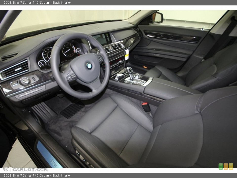 Black Interior Prime Interior for the 2013 BMW 7 Series 740i Sedan #72724423