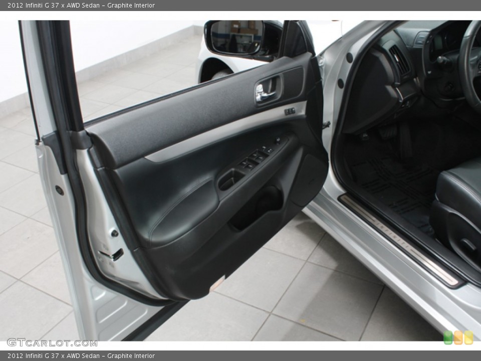 Graphite Interior Door Panel for the 2012 Infiniti G 37 x AWD Sedan #72724442