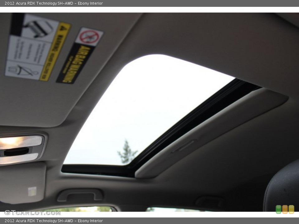 Ebony Interior Sunroof for the 2012 Acura RDX Technology SH-AWD #72724508