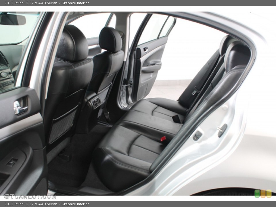 Graphite Interior Rear Seat for the 2012 Infiniti G 37 x AWD Sedan #72724547