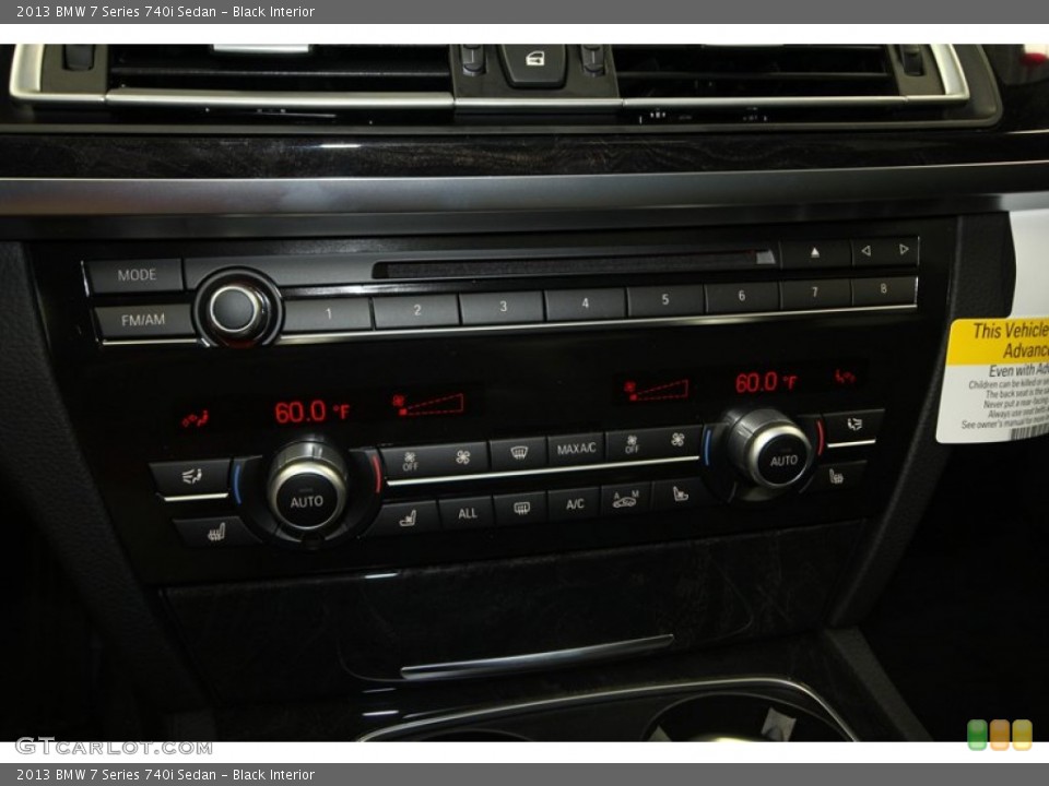 Black Interior Controls for the 2013 BMW 7 Series 740i Sedan #72724559