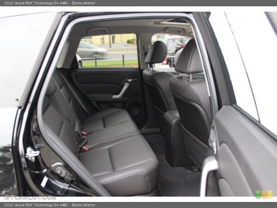 Ebony Interior Rear Seat for the 2012 Acura RDX Technology SH-AWD #72724595