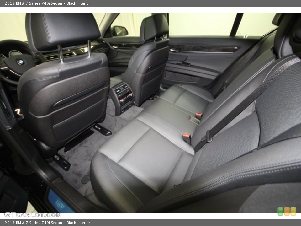 Black Interior Rear Seat for the 2013 BMW 7 Series 740i Sedan #72724739