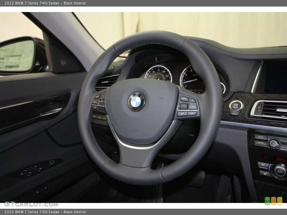 Black Interior Steering Wheel for the 2013 BMW 7 Series 740i Sedan #72724778
