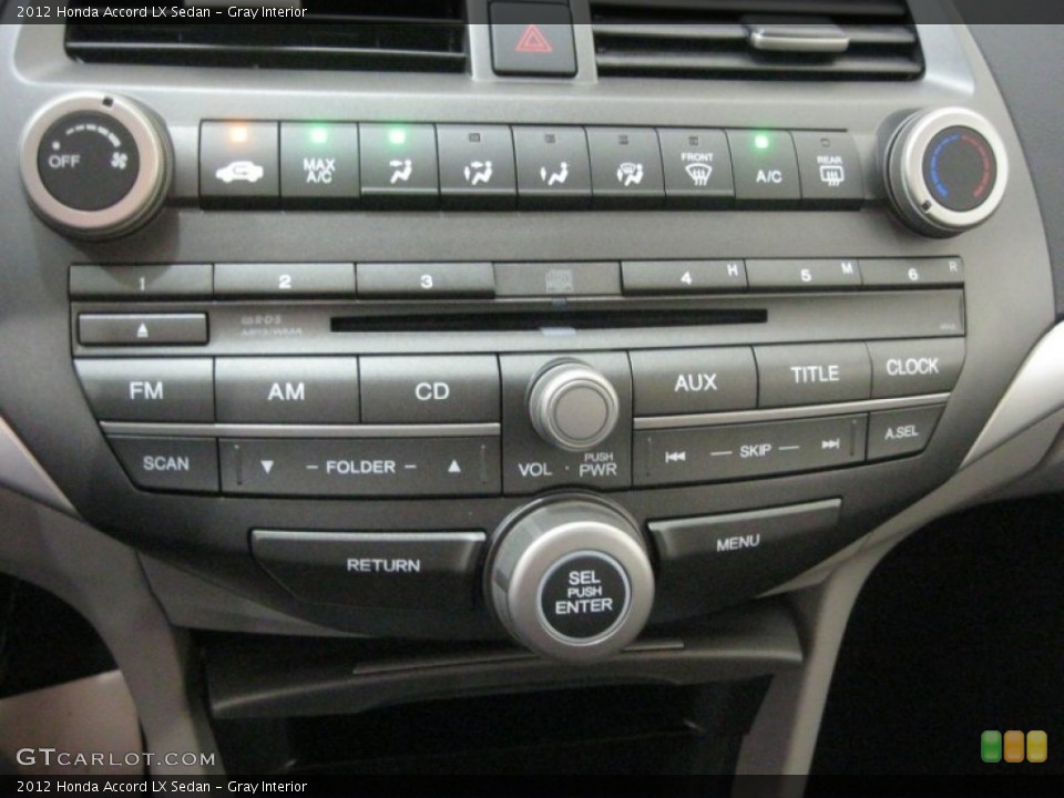 Gray Interior Controls for the 2012 Honda Accord LX Sedan #72725969