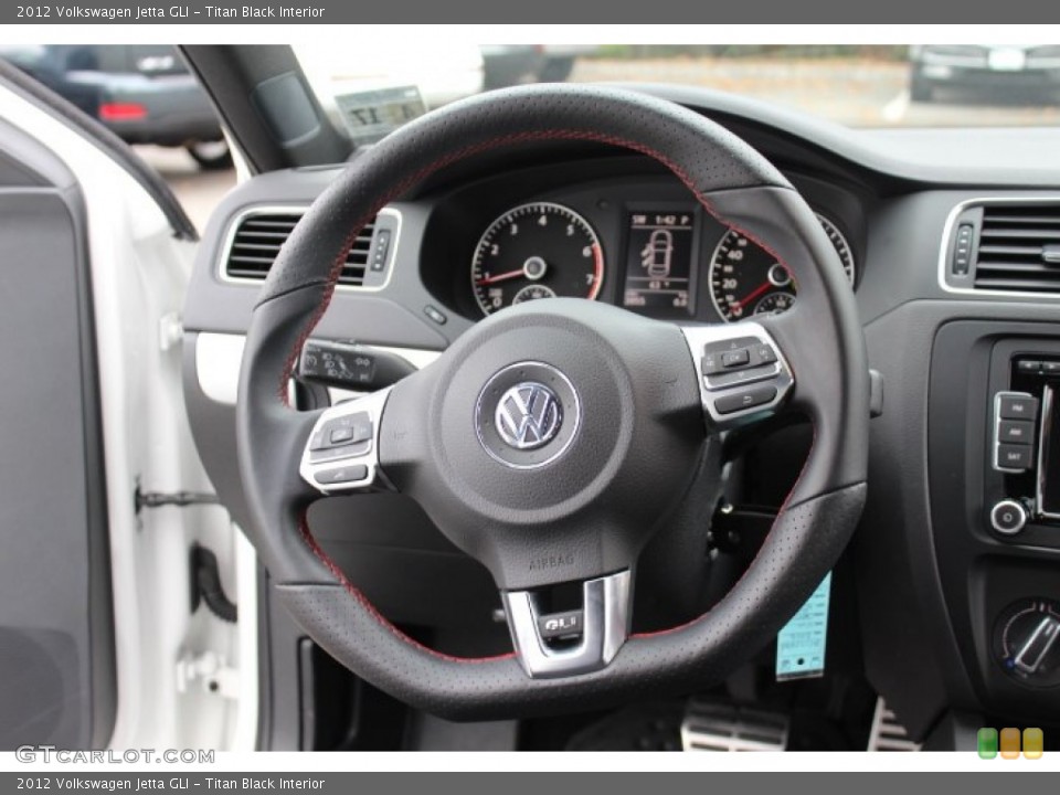 Titan Black Interior Steering Wheel for the 2012 Volkswagen Jetta GLI #72726563