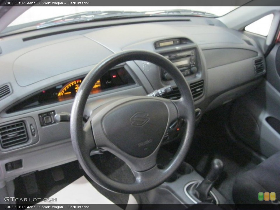 Black Interior Dashboard for the 2003 Suzuki Aerio SX Sport Wagon #72728945