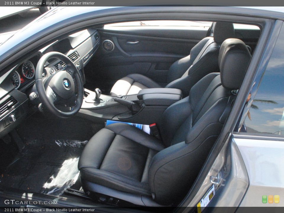 Black Novillo Leather Interior Front Seat for the 2011 BMW M3 Coupe #72728969