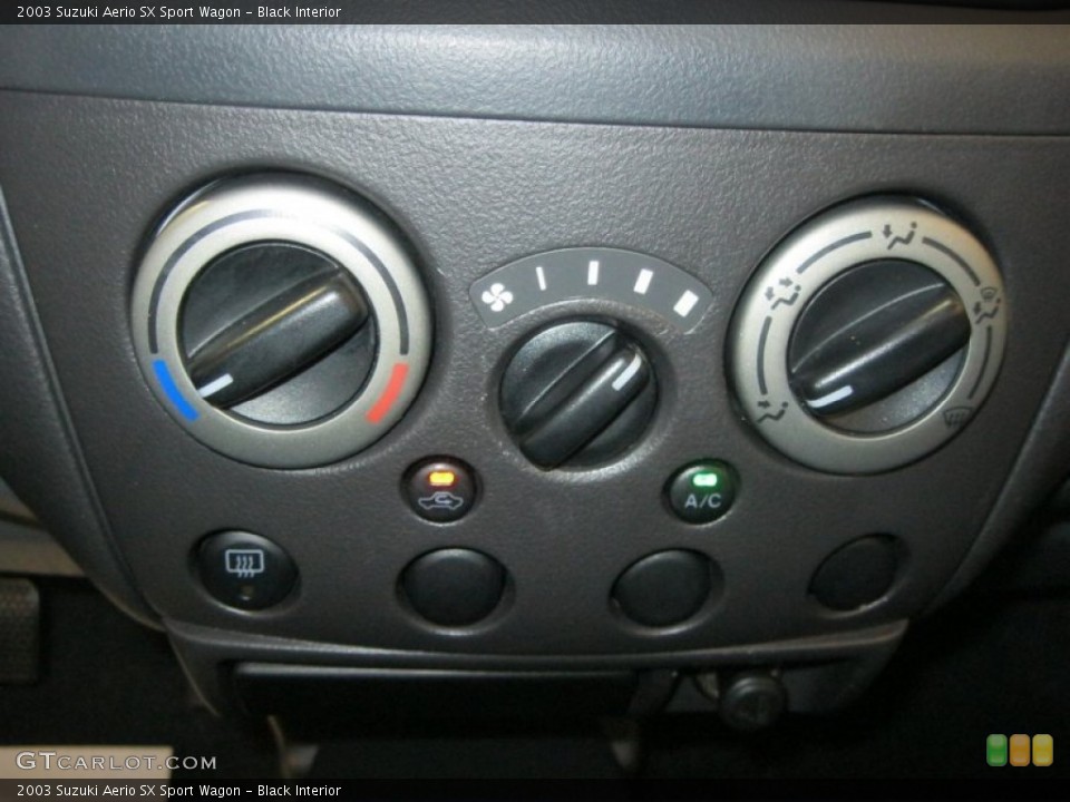 Black Interior Controls for the 2003 Suzuki Aerio SX Sport Wagon #72729049