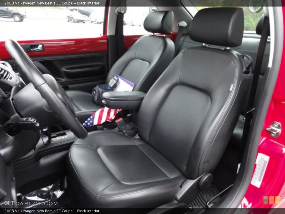 Black Interior Front Seat for the 2008 Volkswagen New Beetle SE Coupe #72730364