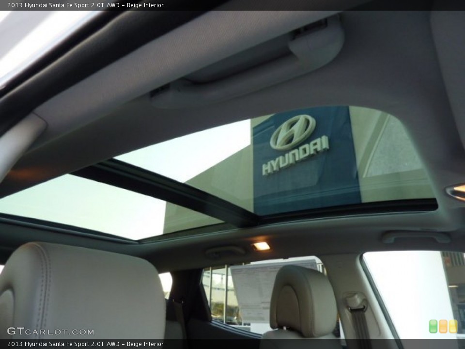 Beige Interior Sunroof for the 2013 Hyundai Santa Fe Sport 2.0T AWD #72730488