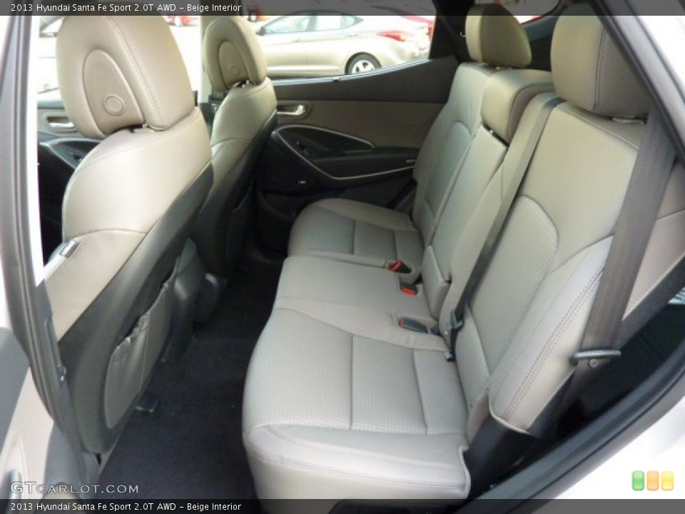 Beige Interior Rear Seat for the 2013 Hyundai Santa Fe Sport 2.0T AWD #72730553