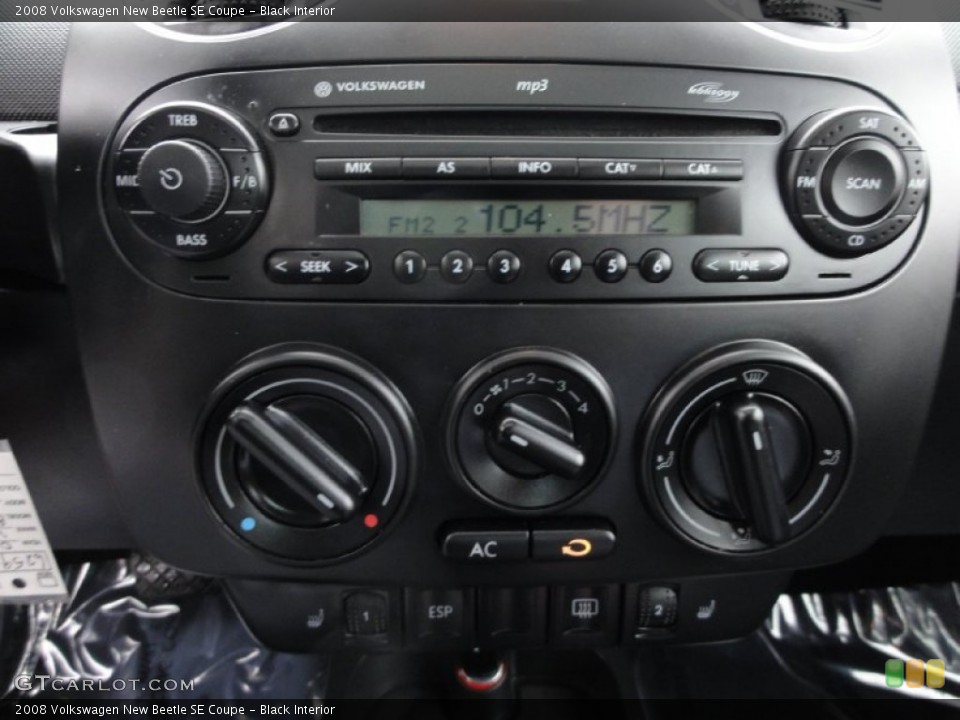 Black Interior Audio System for the 2008 Volkswagen New Beetle SE Coupe #72730613